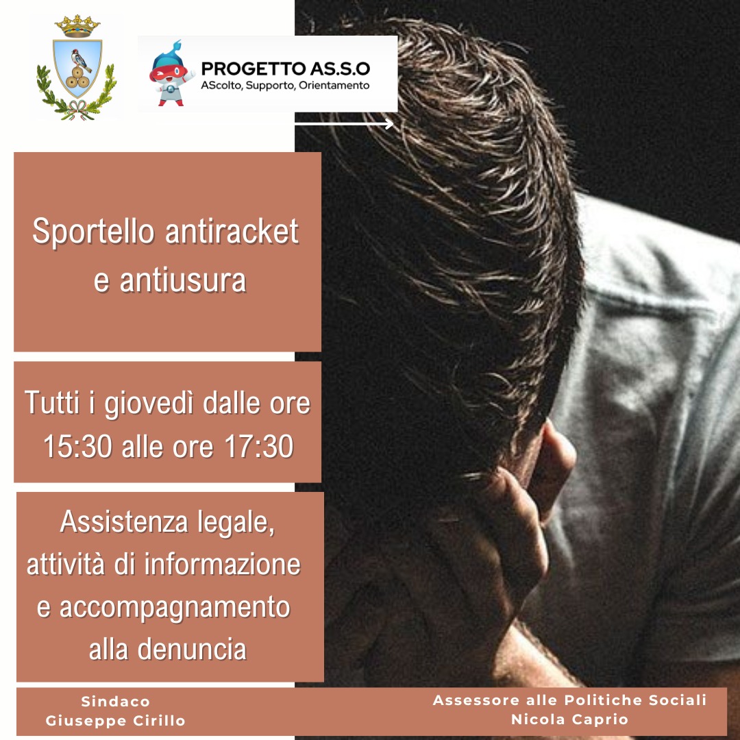 PROGETTO A.S.S.O. - SPORTELLO ANTIRACKET E ANTIUSURA