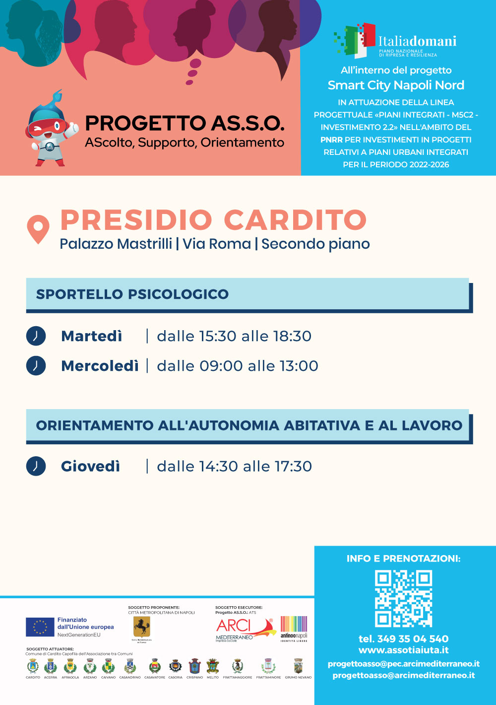 PROGETTO AS.S.O. - Ascolto, Supporto, Orientamento.